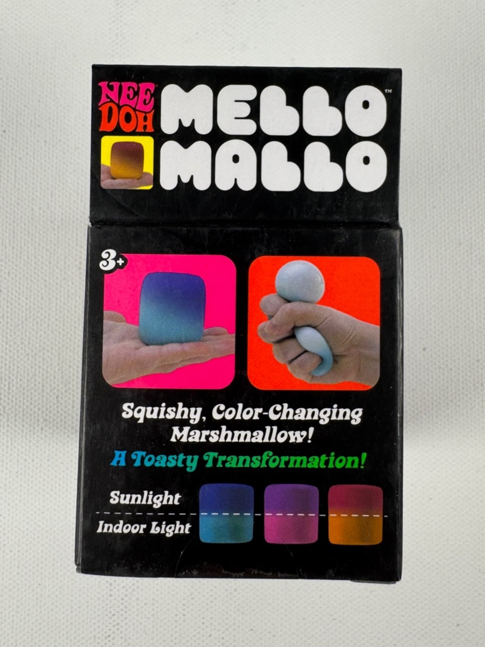 Schylling NeeDoh Mello Mallo Viral TikTok Fidget Toy UV Color Change - Yellow - Picture 2 of 3